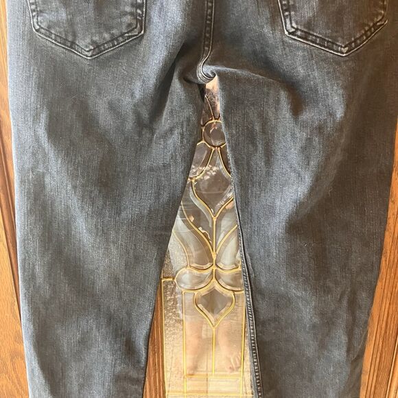 Levi's 514 Straight Blue Jeans Men's Size 33x30 Dark Wash Denim Black Label EUC - Picture 11 of 16